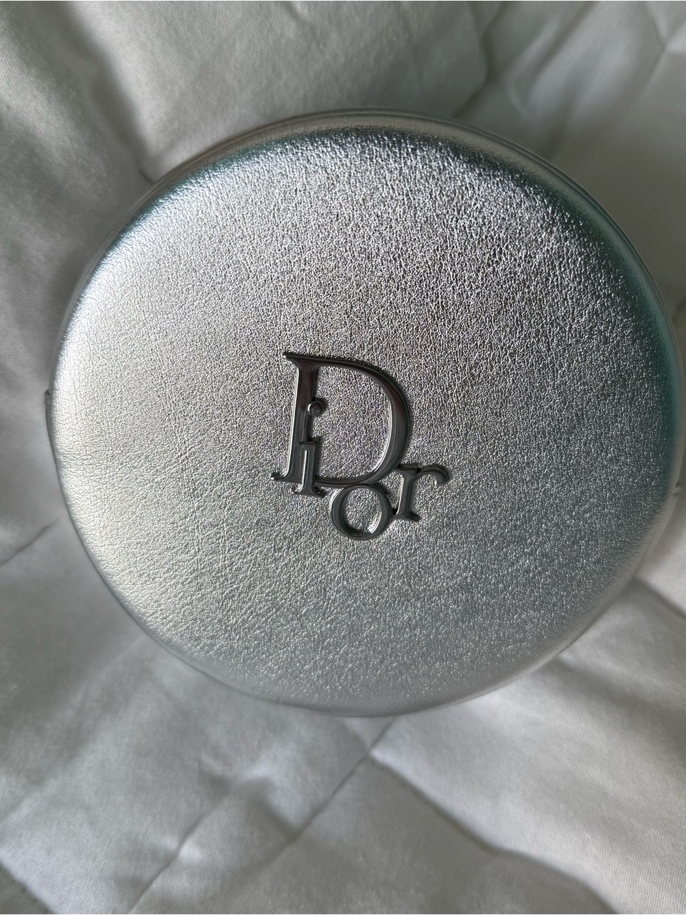 Dior Silver Round Pouch